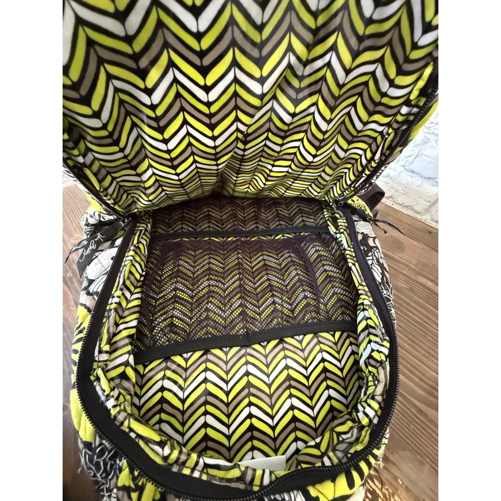 Vera Bradley‎ Backpack DIaperbag Quilted Floral Citron Print Traveler